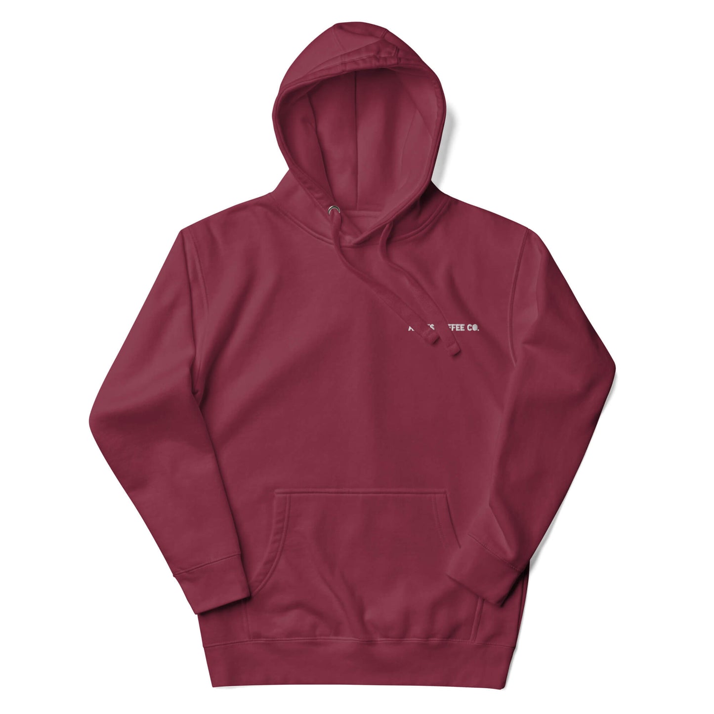 Alfies Coffee Co Logo Hoodie Maroon